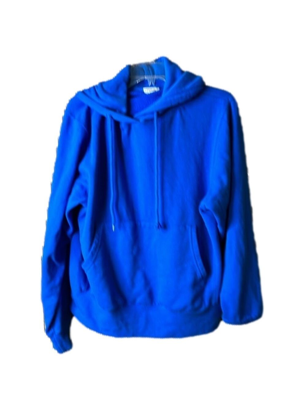 Reflex Sweatshirt, with hood & Thru Pocket, blue, PTP 24”, L 24”, good used